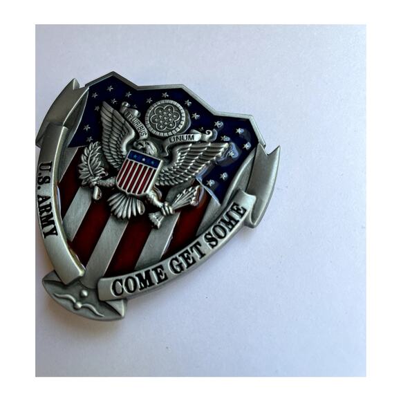 United States Army Come Get Some Shield Belt Buckle - Picture 8 of 10